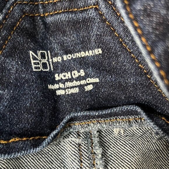 ❄️No Boundaries NoBo Distressed Denim Jean Overalls - Picture 4 of 5